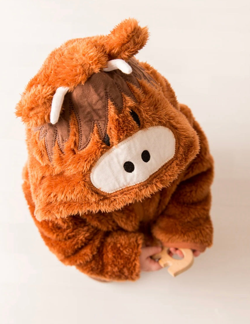 Neutral Highland Cow Hoodie