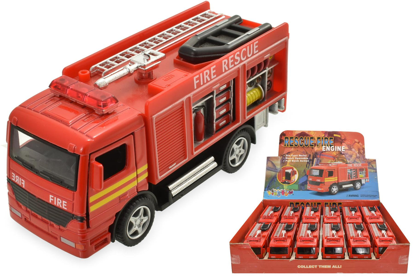 Children's Pull Back Die-cast Fire Engine Model Toy