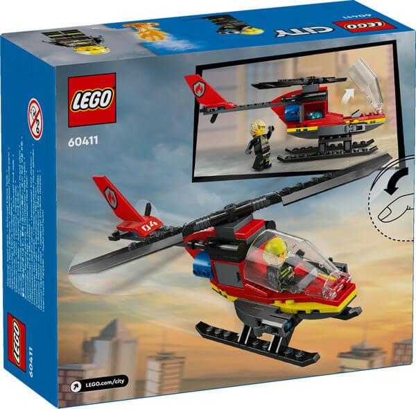 Lego City 60411 Fire Rescue Helicopter Toy Playset for Ages 5 and Up