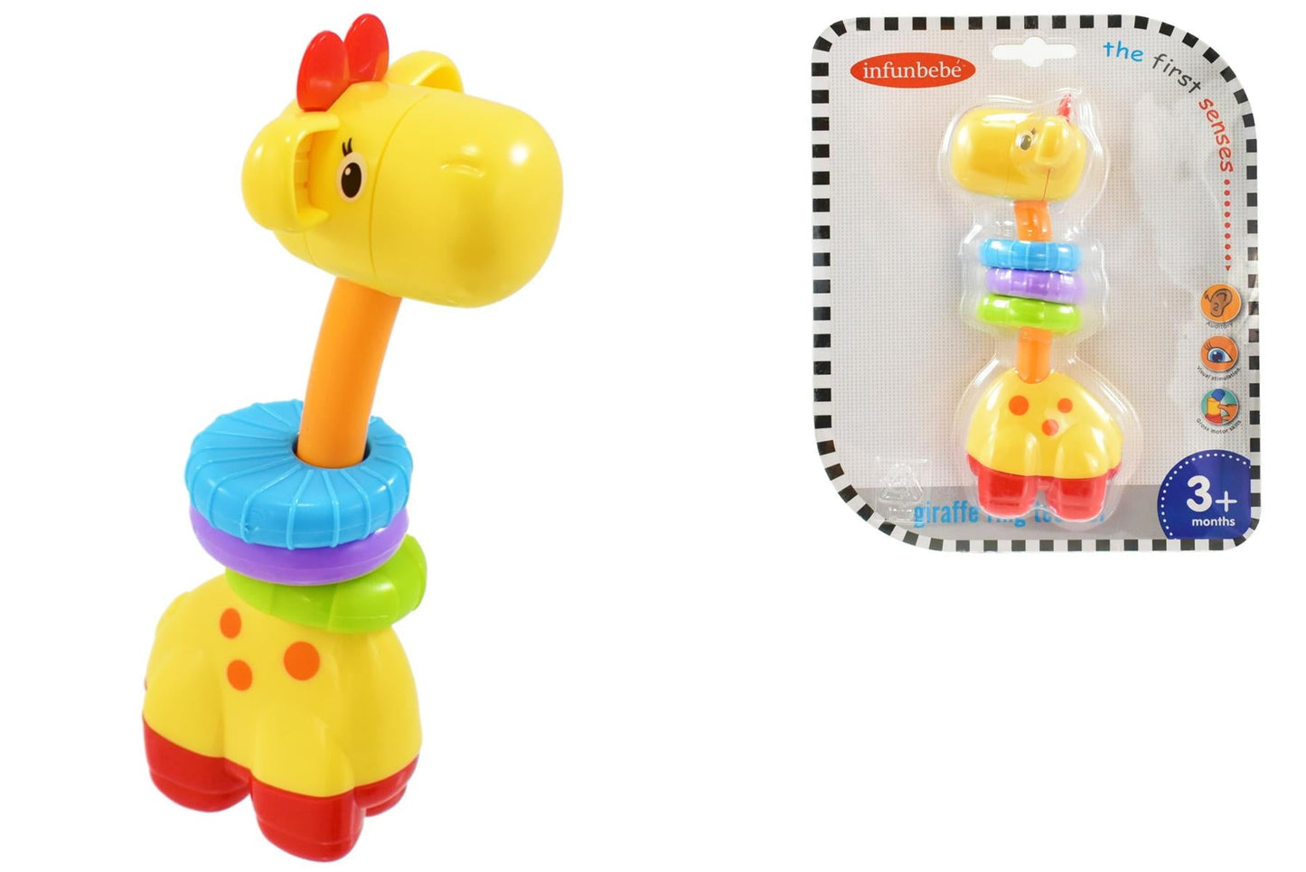 Baby's Soothing Sensory Giraffe Ring Teether Toy