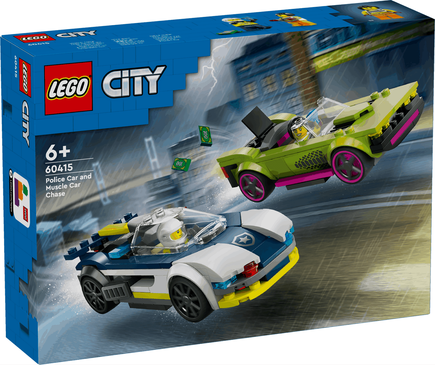 Lego City 60415 Police Car & Muscle Car Chase Playset for Ages 6 & Up