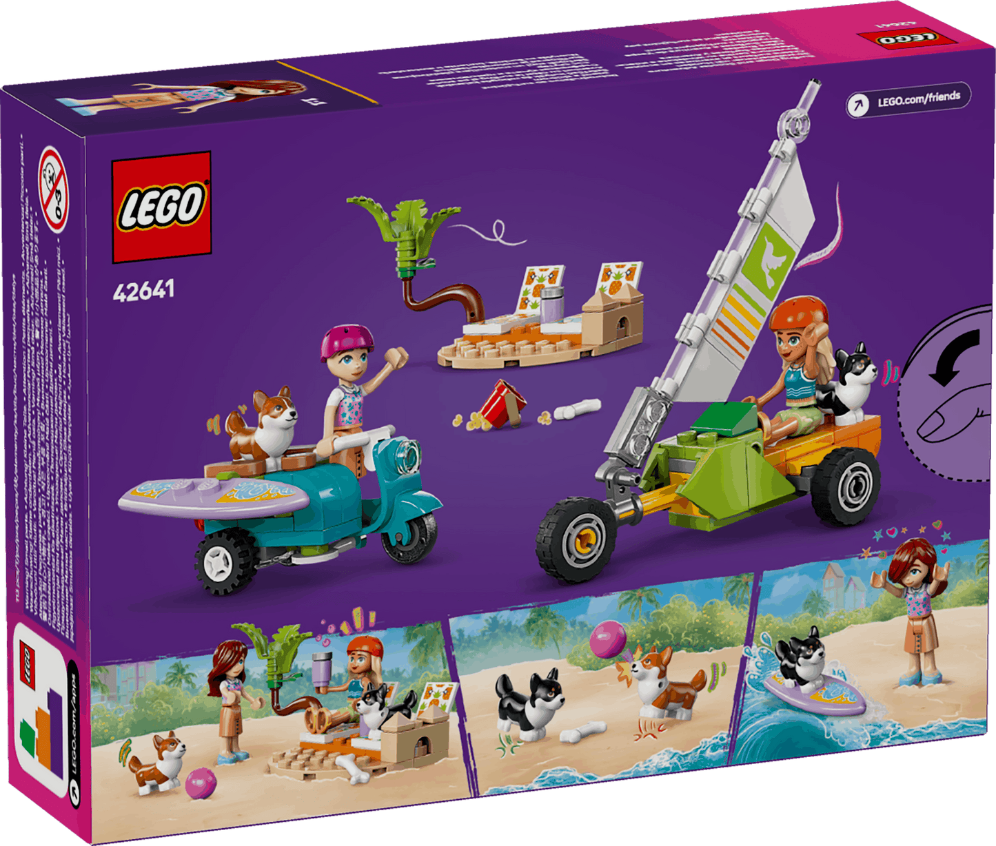 Lego Friends 42641 Surfing Dogs & Scooter Adventure Playset for Age 6+