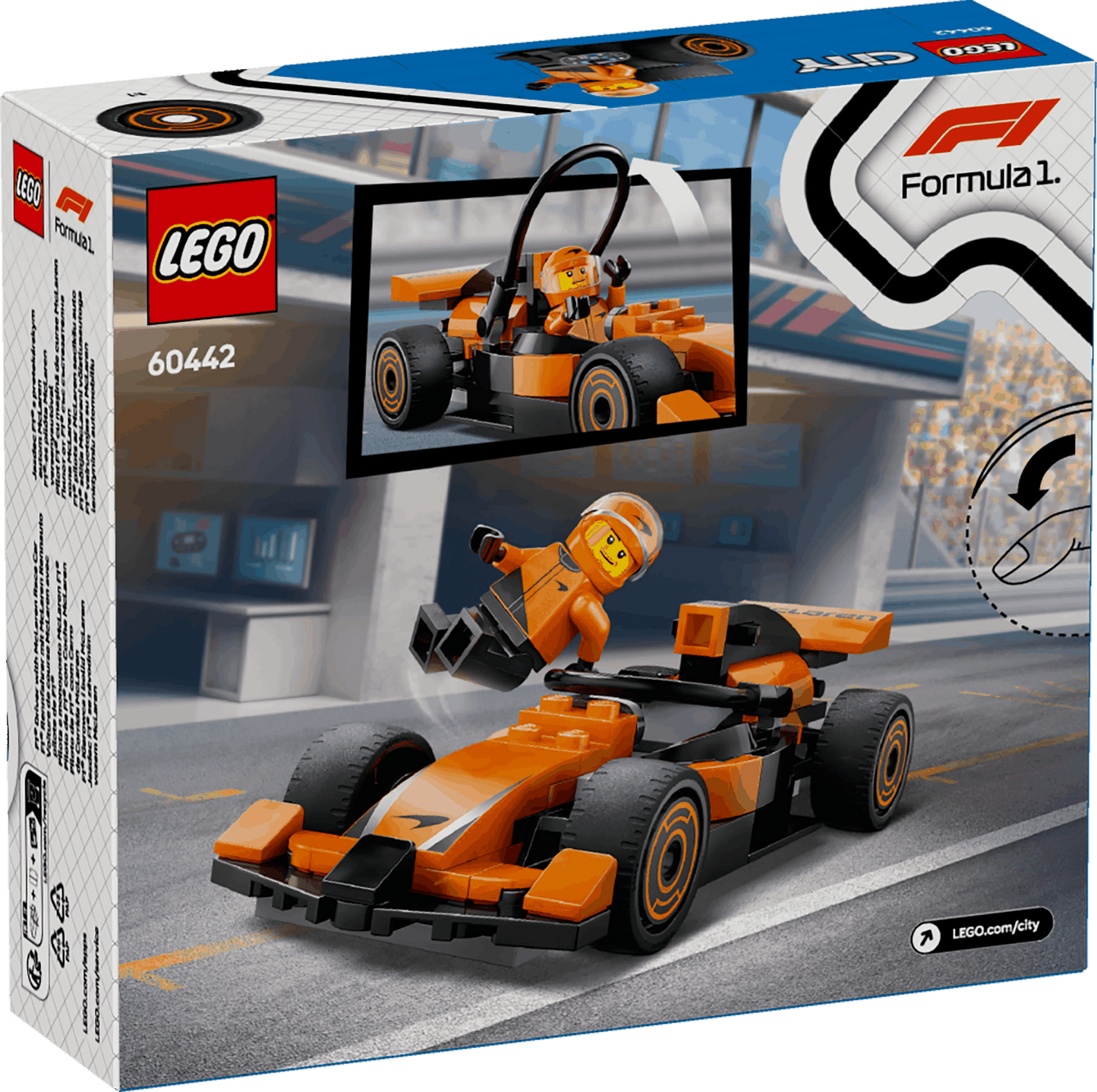 Lego City 60442 F1 Driver with McLaren Race Car Playset for Age 6 & Up
