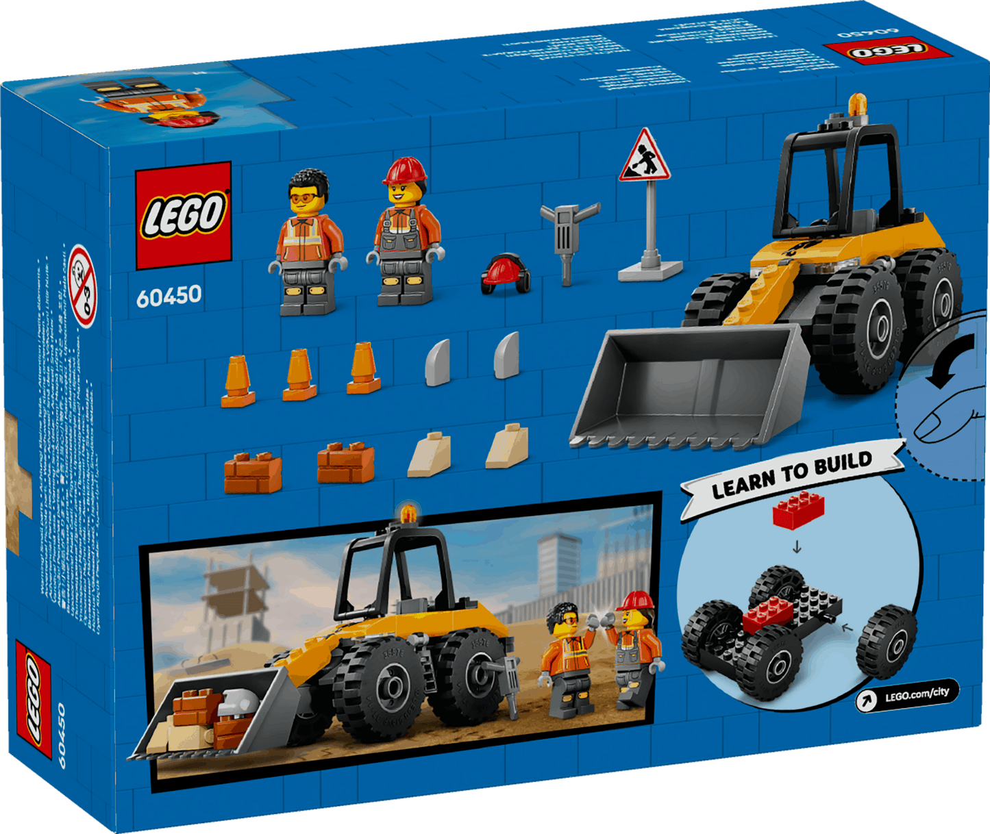 Lego City 60450 Yellow Construction Wheel Loader Playset for Ages 4+