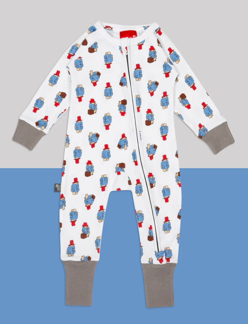 Paddington™ Loves to Travel Zip-Up Romper Playsuit Pebble Children’s Store