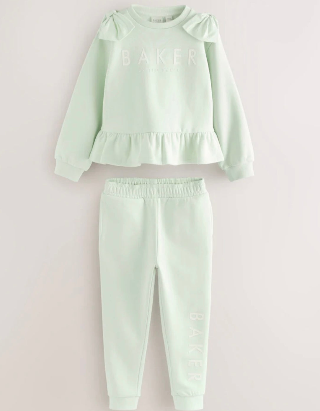 Baker by Ted Baker 2 Piece Satin Bow Sweatshirt and Joggers Set