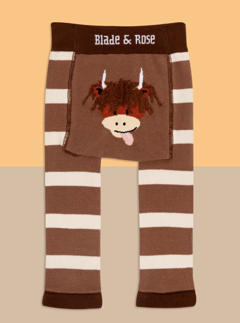 Neutral Highland Cow Leggings