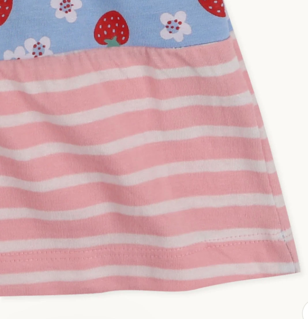 Multicoloured Strawberry Print Dress Pebble Children’s Store