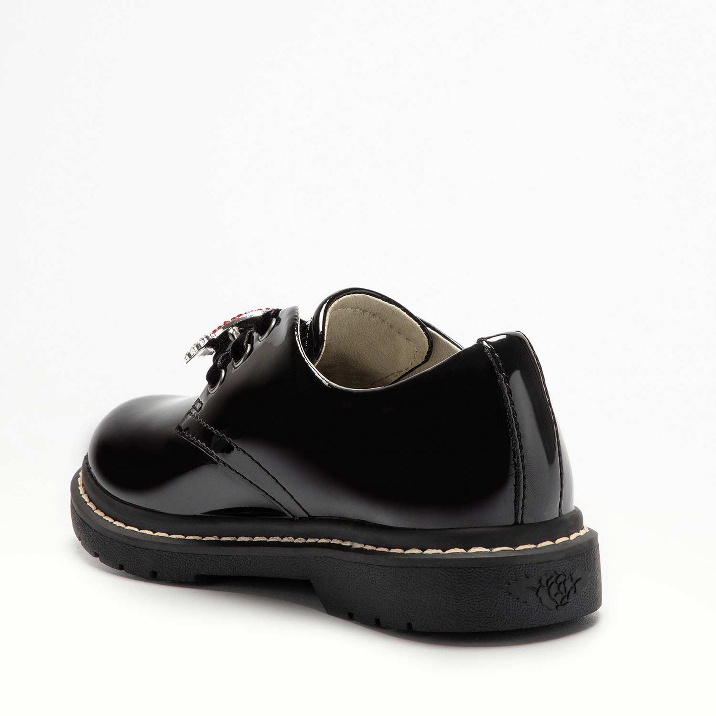 Lelli Kelly Leah Chunky Rainbow Lace Up School Shoes Patent Miss LK