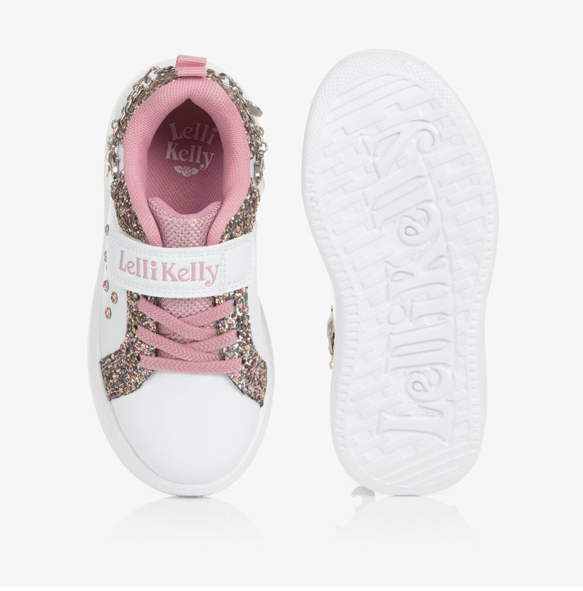 Lelli Kelly Girls White Gioielllo Scarpa Friendship Bracelet Trainers