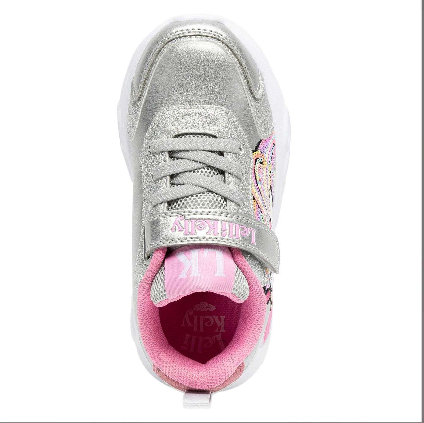 Lelli Kelly Christina Unicorn Easy On Light Up Trainer - Silver