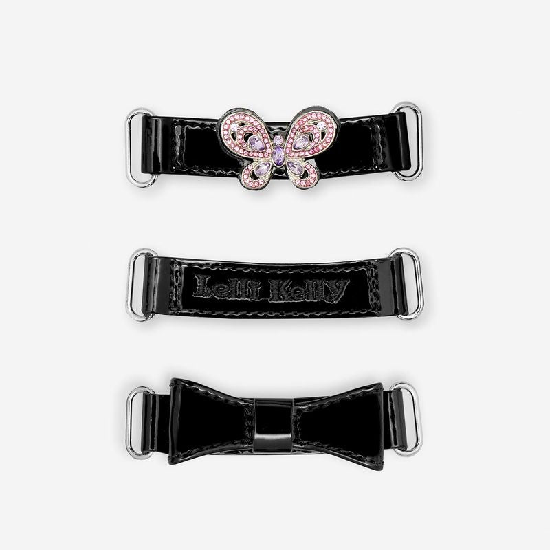 Lelli Kelly Girls F Melody Butterfly Interchangeable Straps Patent School ShoesQ