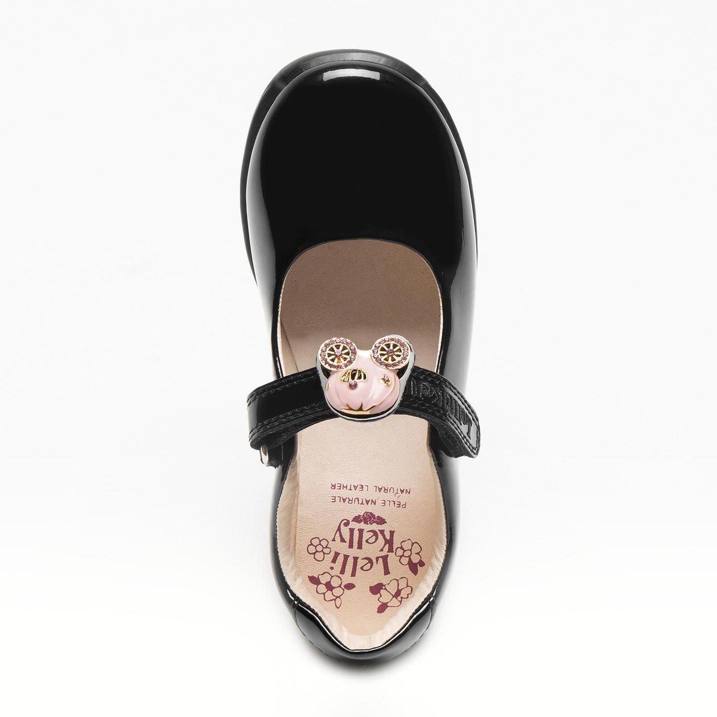 Lelli Kelly Girls Carrie 2 With Detachable Princess Carriage School Shoe F Fitting - Black Patent
