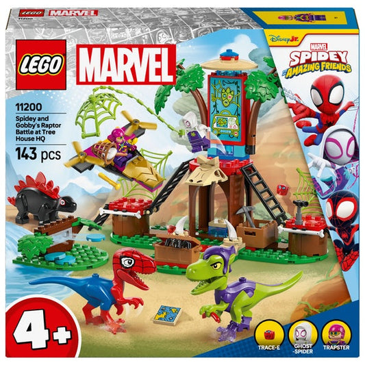 LEGO Marvel - Spidey And His Amazing Friends - Spidey & Gobby's Raptor Battle at Tree House HQ 11200
