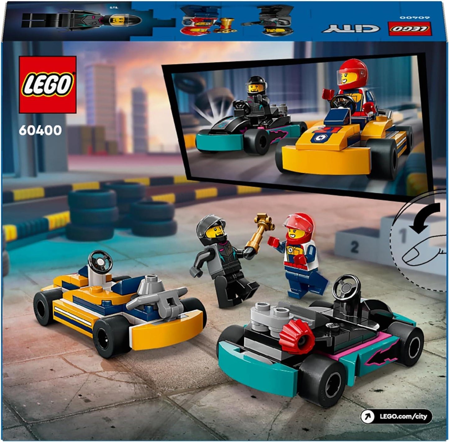 Lego City 60400 Go-Karts and Race Drivers Playset for Ages 5 and Up