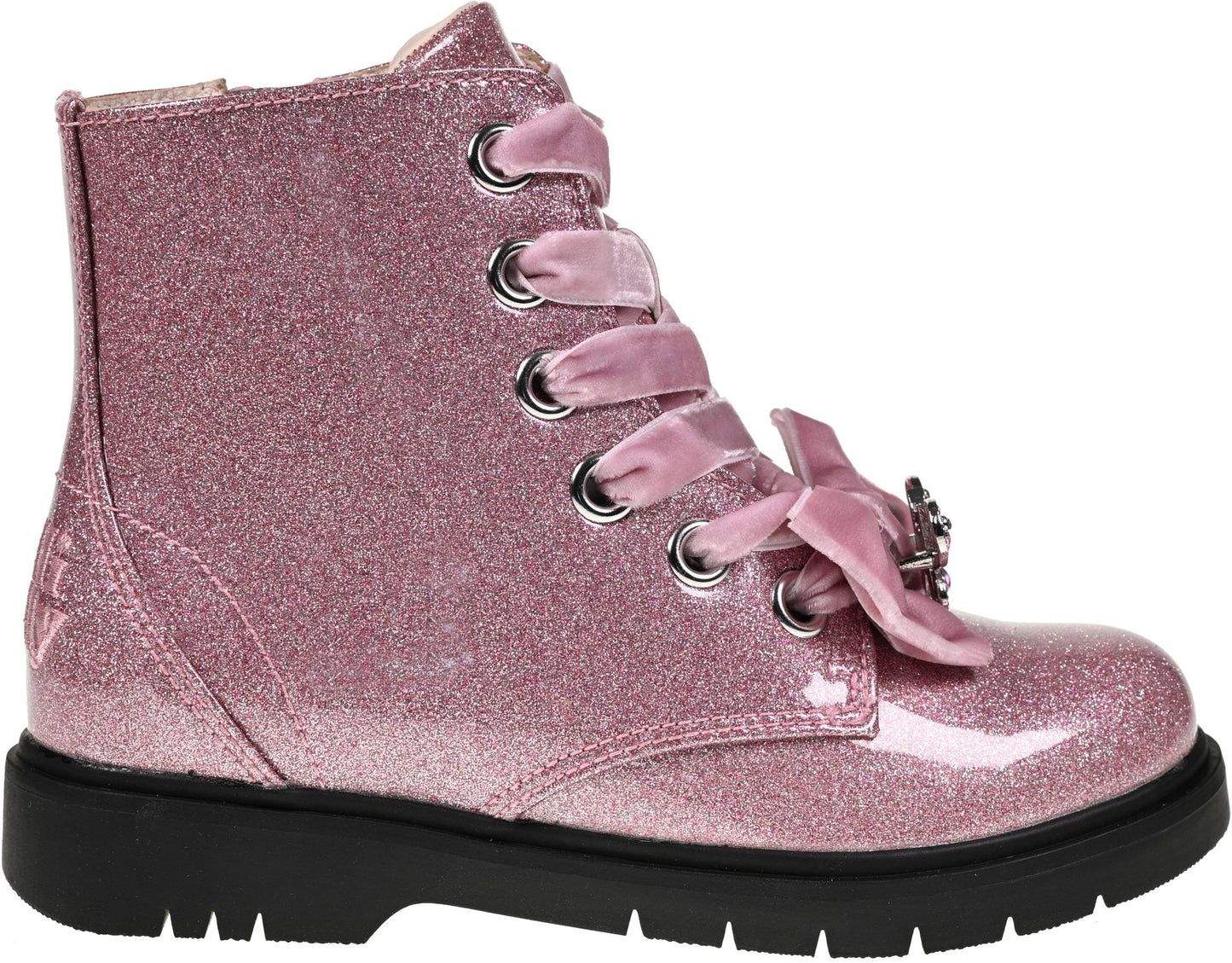 Lelli Kelly LK4331 Fior Di Focco Rose Pink Diamante Glitter Ankle Boots with butterfly charm