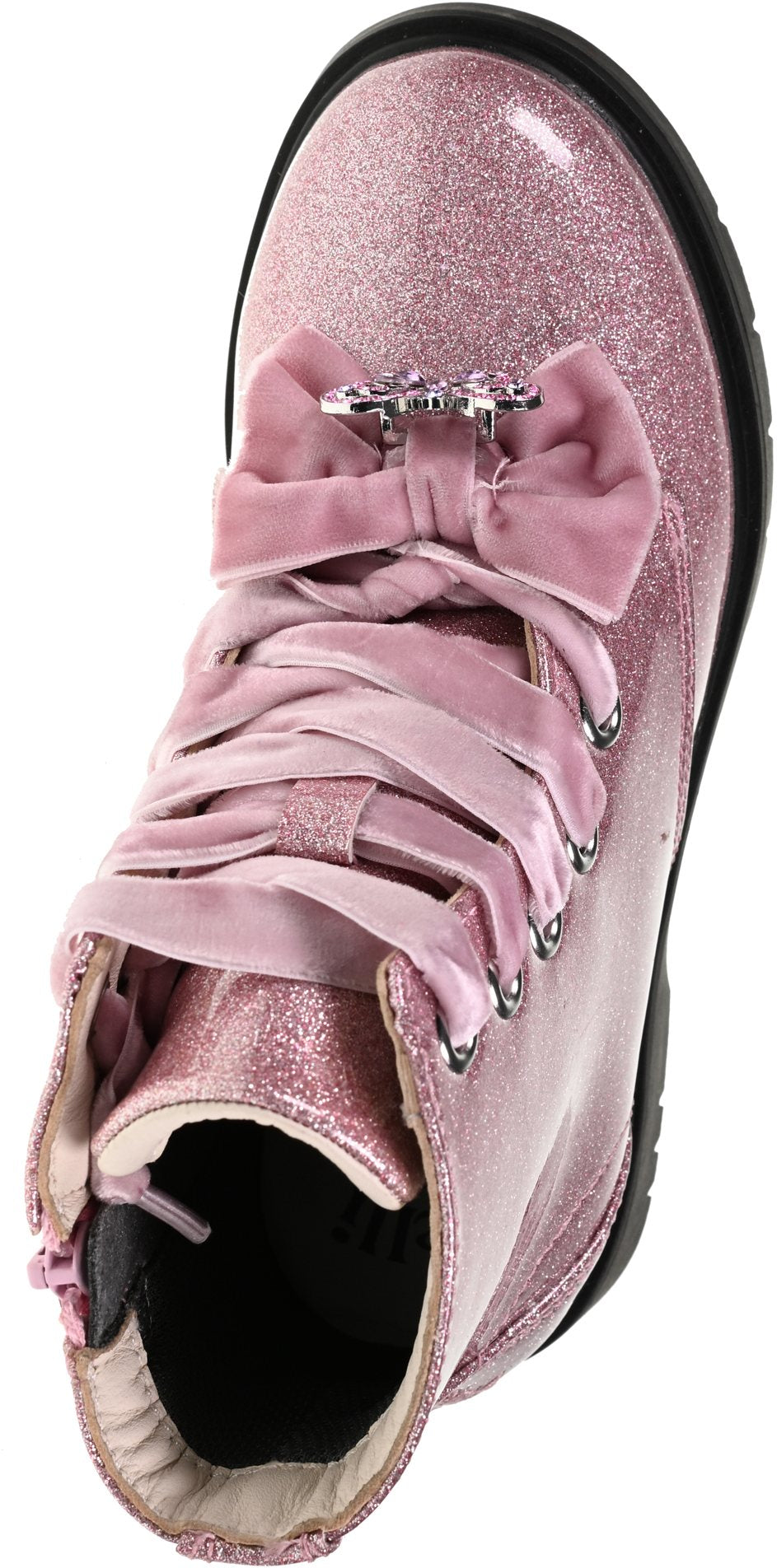 Lelli Kelly LK4331 Fior Di Focco Rose Pink Diamante Glitter Ankle Boots with butterfly charm
