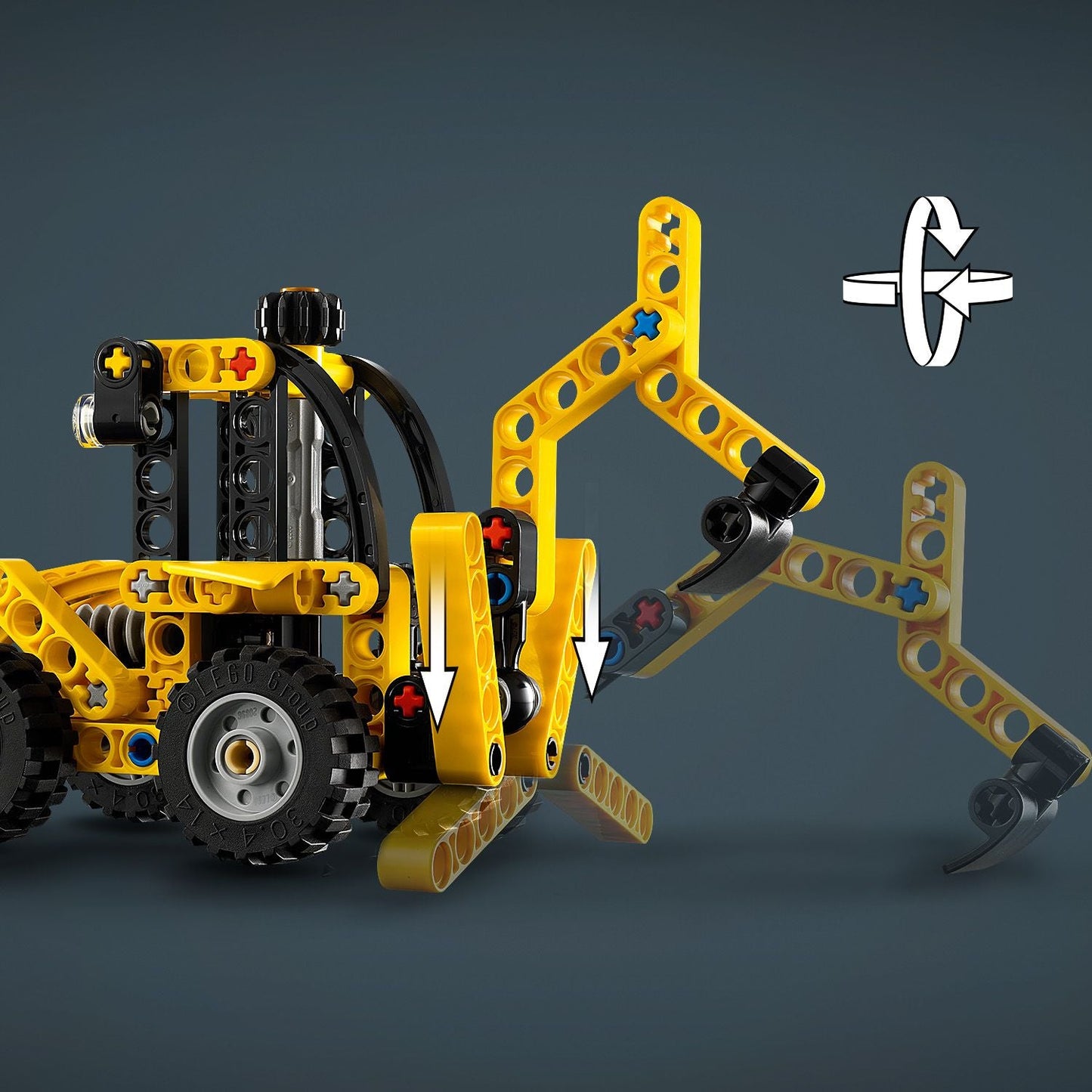 Lego Technic 42197 Backhoe Loader Buildable Playset for Ages 7 and Up