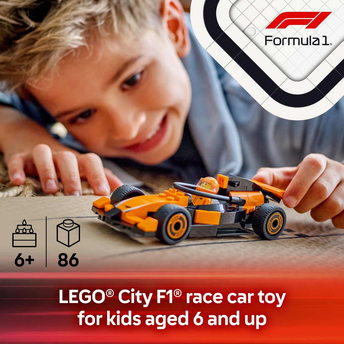 Lego City 60442 F1 Driver with McLaren Race Car Playset for Age 6 & Up