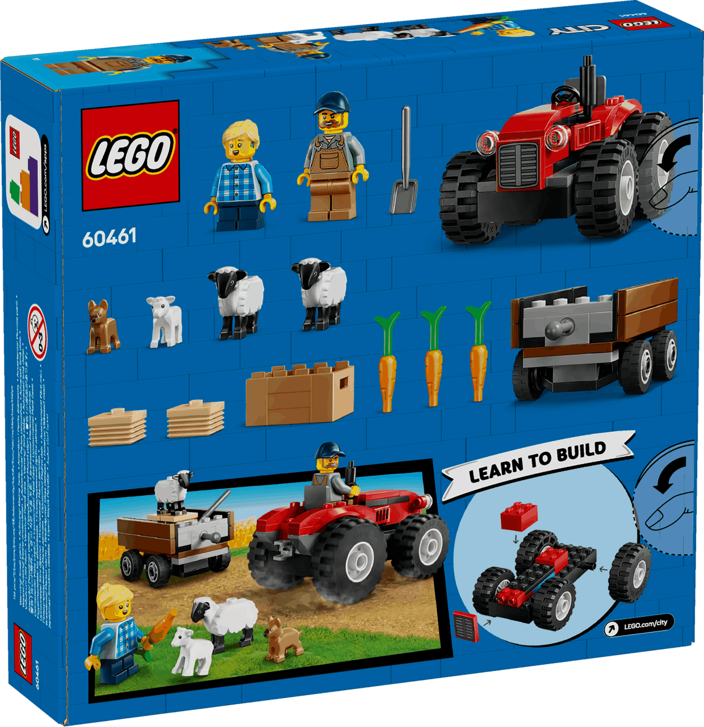 Lego City 60461 Red Farm Tractor with Trailer & Sheep for Ages 4 & Up