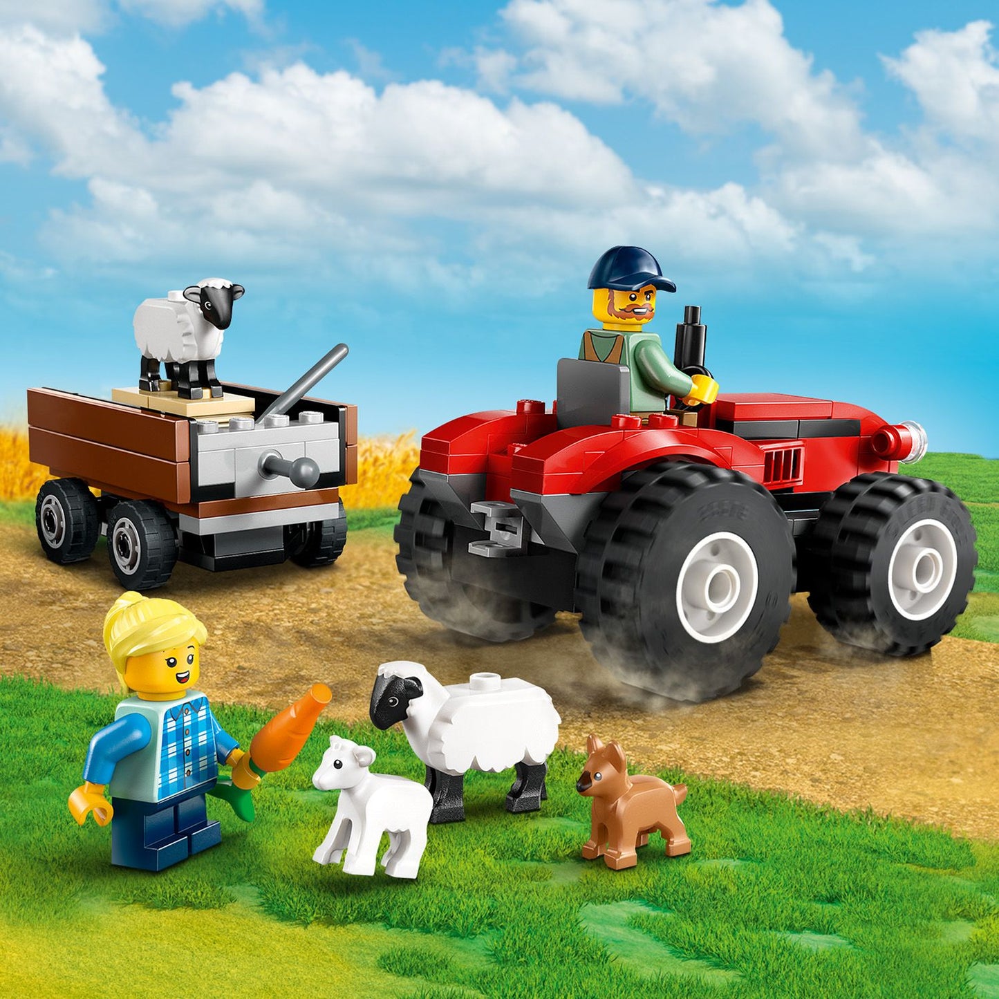 Lego City 60461 Red Farm Tractor with Trailer & Sheep for Ages 4 & Up