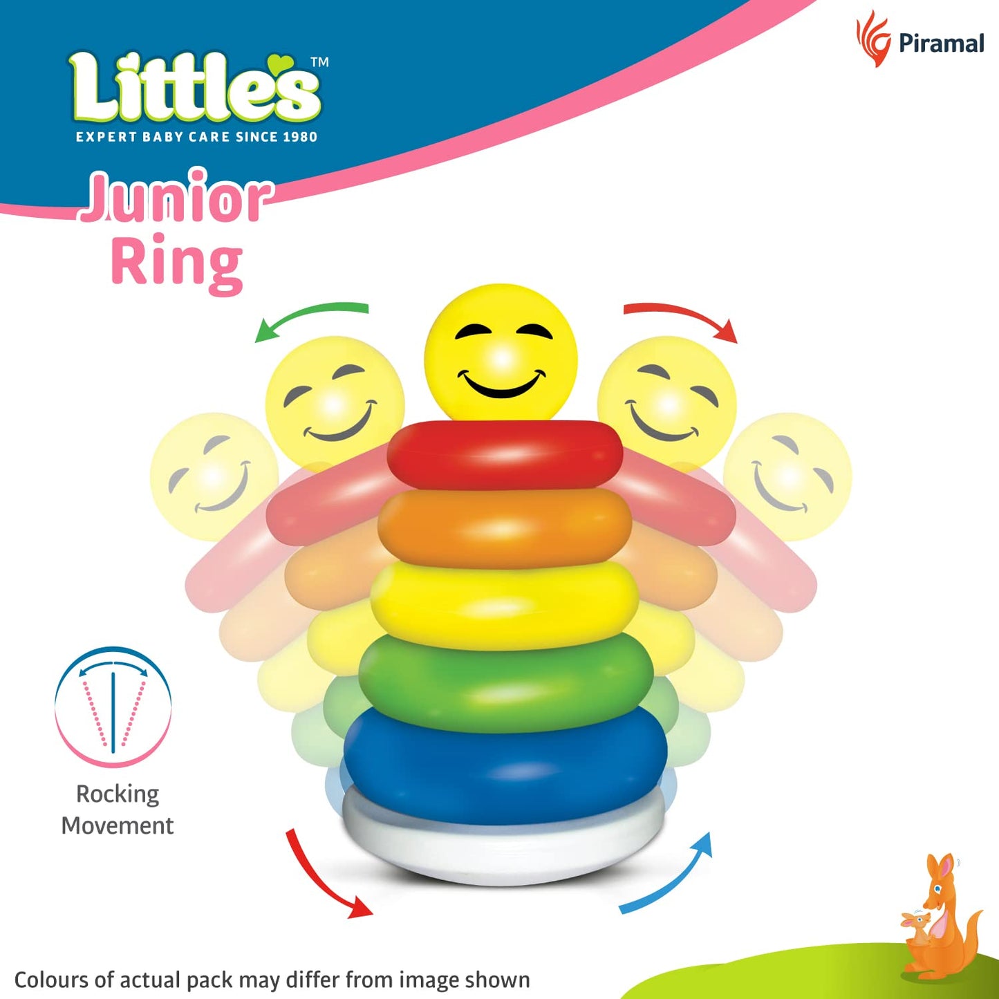 Little's Junior Stacking Rings Toy Set for Kids - Multicolor Educational Fun