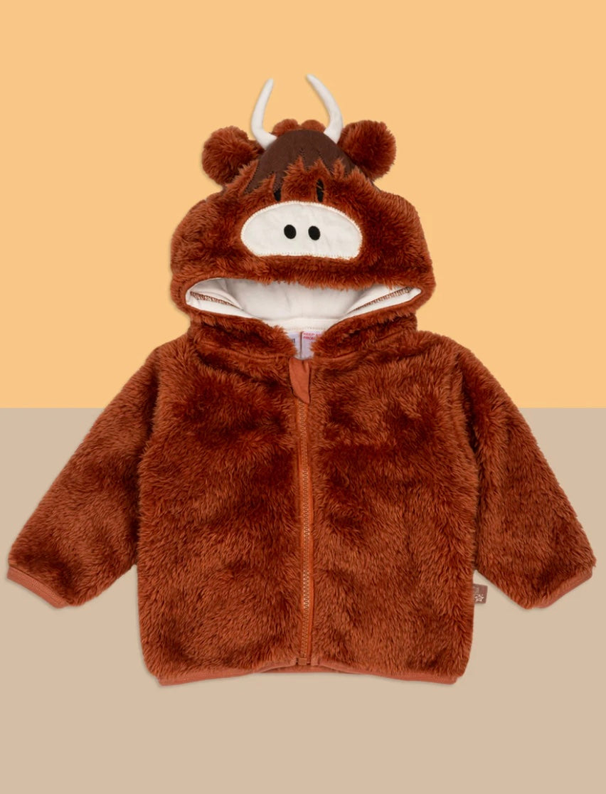 Neutral Highland Cow Hoodie