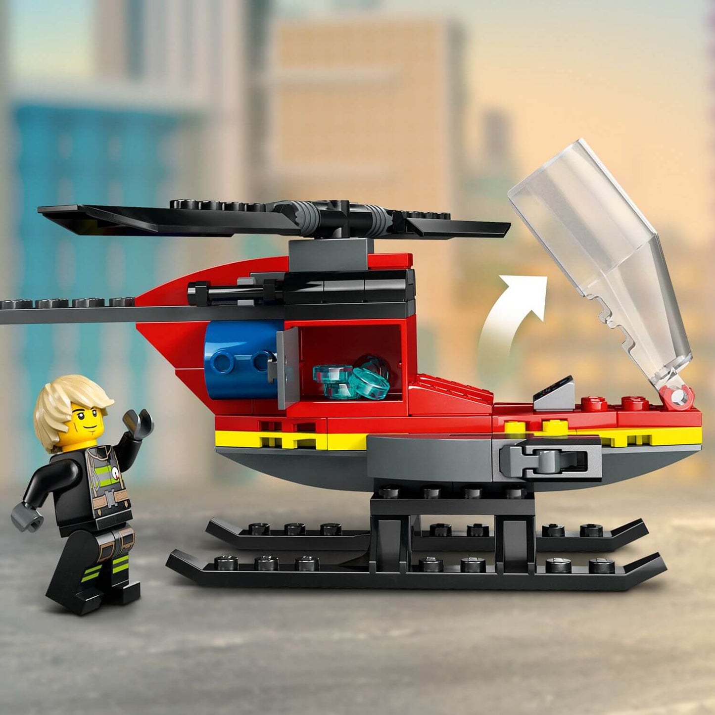 Lego City 60411 Fire Rescue Helicopter Toy Playset for Ages 5 and Up