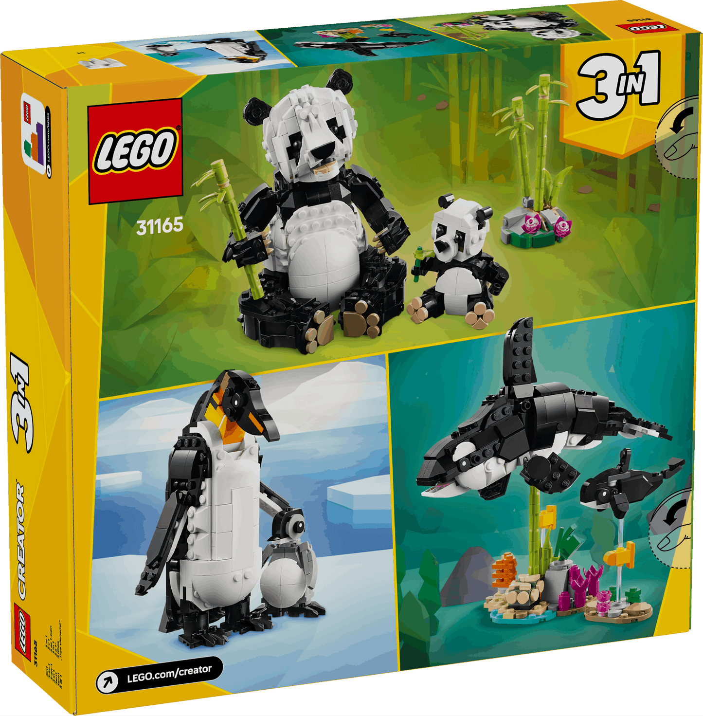 Lego Creator 3 in 1 31165 Wild Animals: Panda Family for Ages 8 and Up