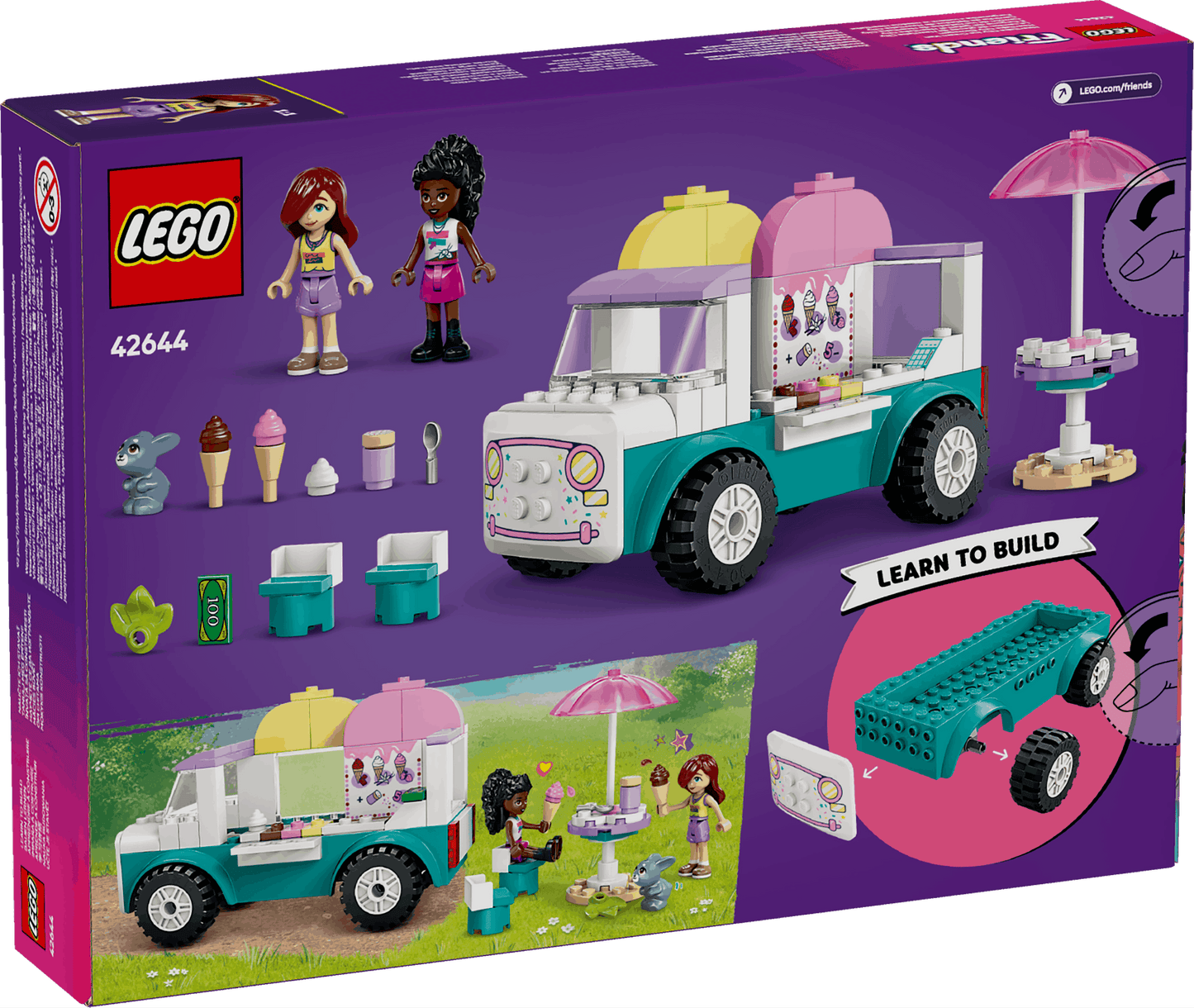 Lego Friends 42644 Heartlake City Ice Cream Truck Playset for Ages 4+