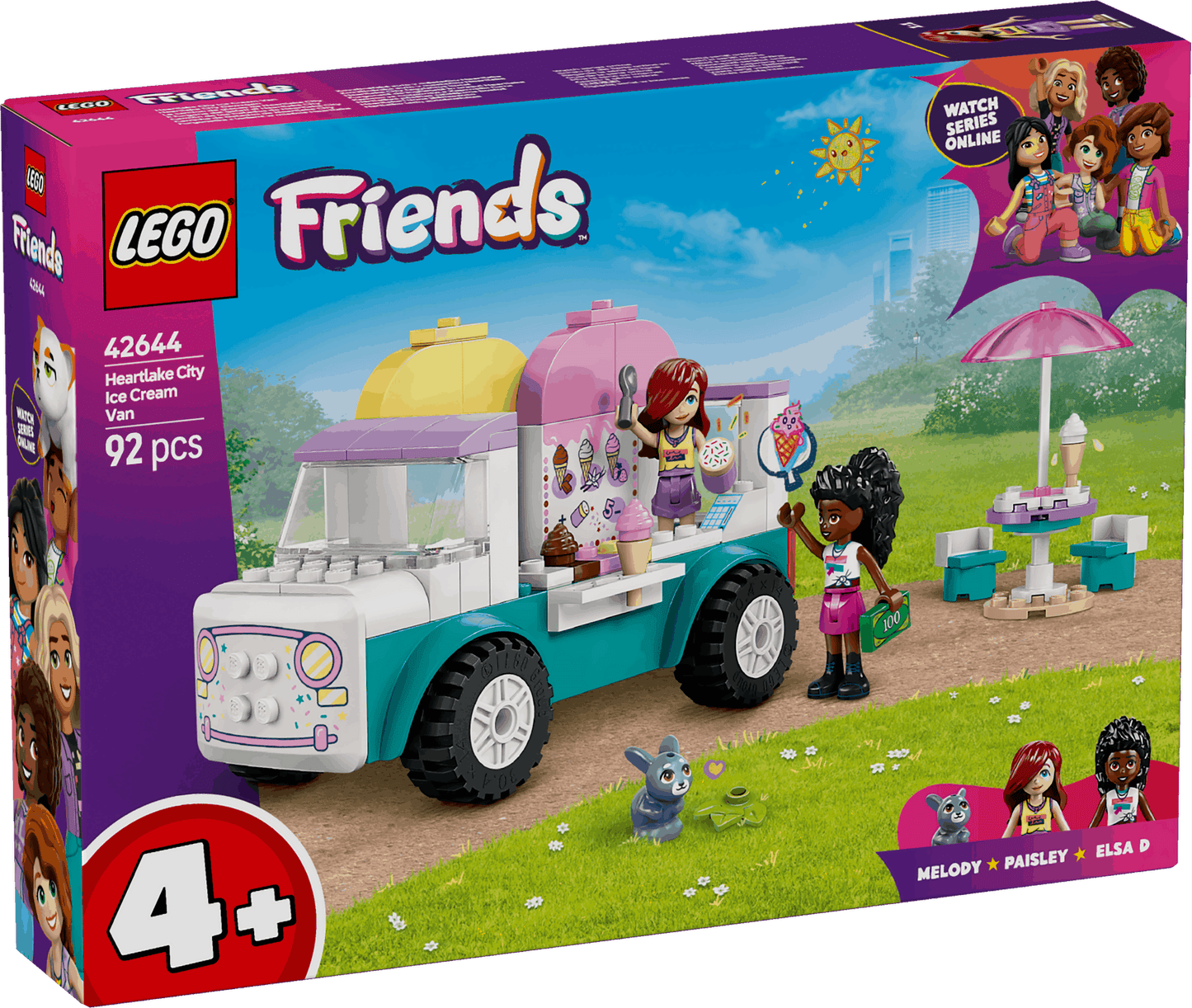 Lego Friends 42644 Heartlake City Ice Cream Truck Playset for Ages 4+