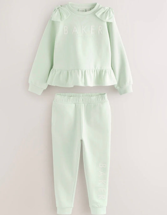 Baker by Ted Baker 2 Piece Satin Bow Sweatshirt and Joggers Set