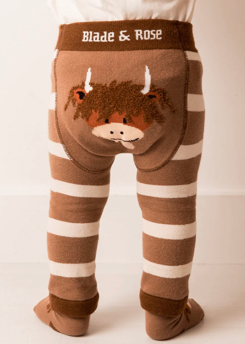 Neutral Highland Cow Leggings