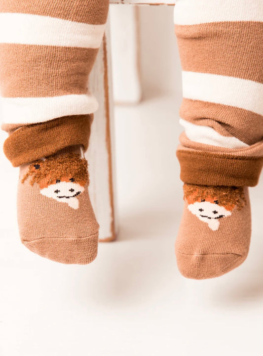 Neutral Highland Cow Socks
