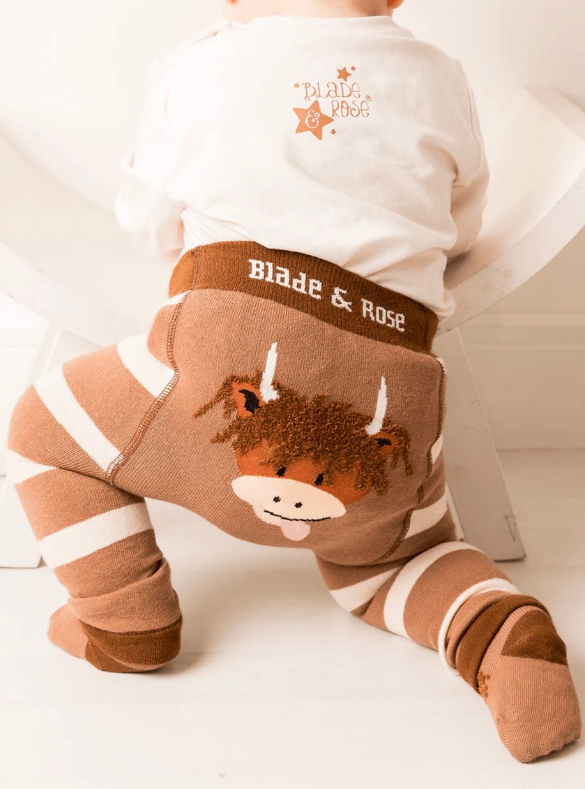 Neutral Highland Cow Leggings