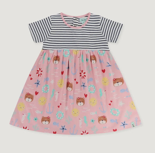 Multicoloured Lilly and Friends Print Dress Pebble Children’s Store