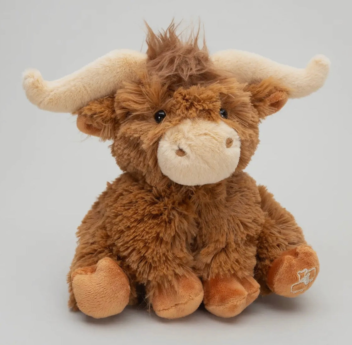 Horny Highland Cow Plush Brown Soft Toy - 18cm Pebble Children’s Store