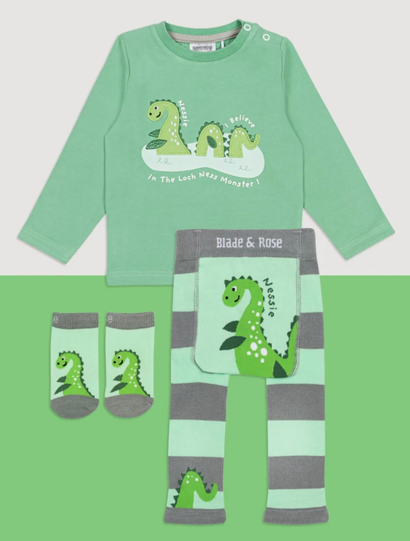 Nessie Bundle (Top, leggings and socks) Pebble Children’s Store
