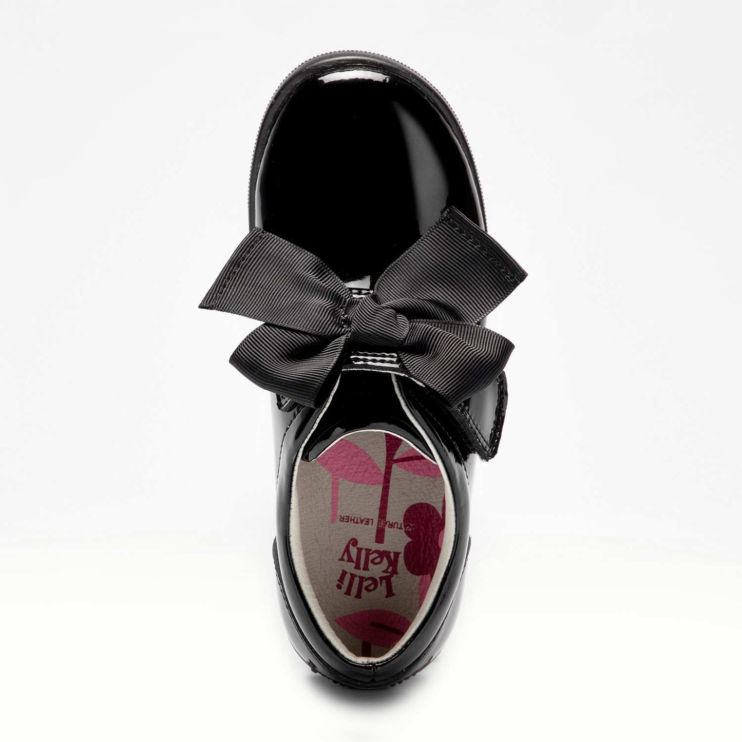 Lelli Kelly Girls Black Elizabeth Bow School Shoes