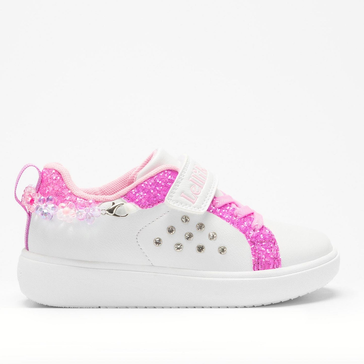 Lelli Kelly Gioiello Girls Pink Glitter White Charm Bracelet Trainers