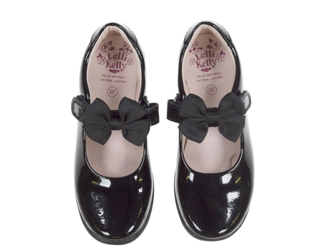 Lelli Kelly Girls Carrie 2 With Detachable Princess Carriage School Shoe F Fitting - Black Patent