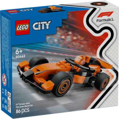 Lego City 60442 F1 Driver with McLaren Race Car Playset for Age 6 & Up