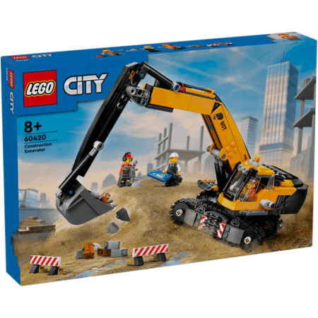 Lego City 60420 Yellow Construction Excavator Playset for Ages 8 & Up