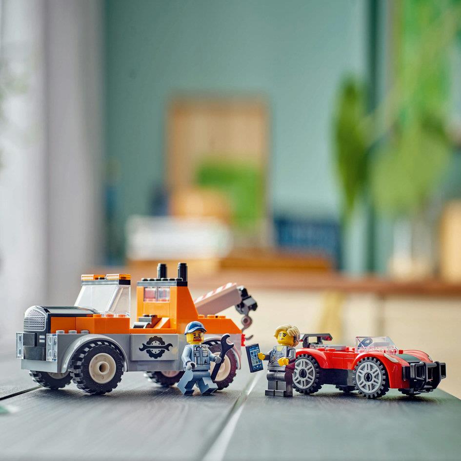 Lego City 60435 Tow Truck & Sports Car Repair Playset for Ages 4 & Up