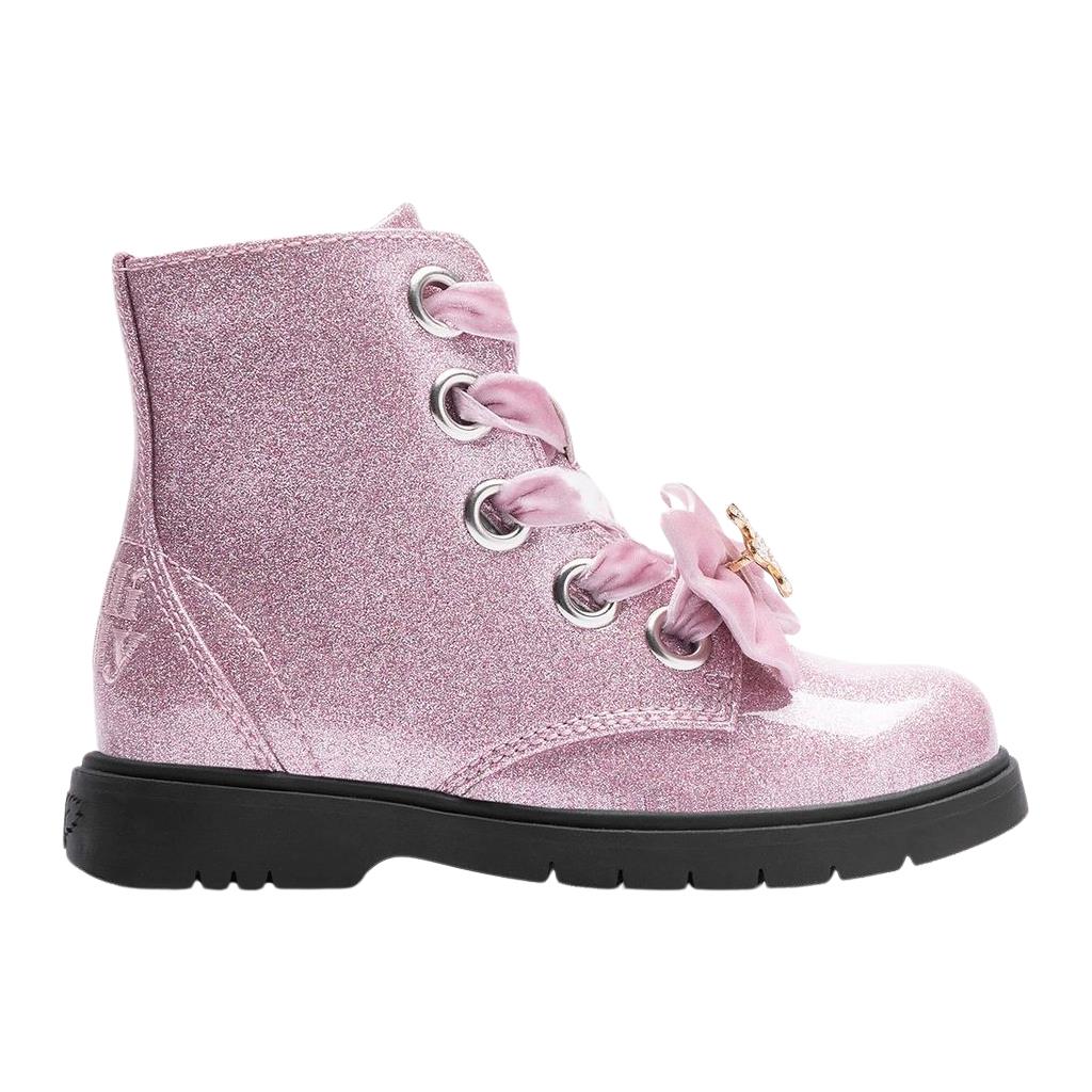 Lelli Kelly LK4331 Fior Di Focco Rose Pink Diamante Glitter Ankle Boots with butterfly charm