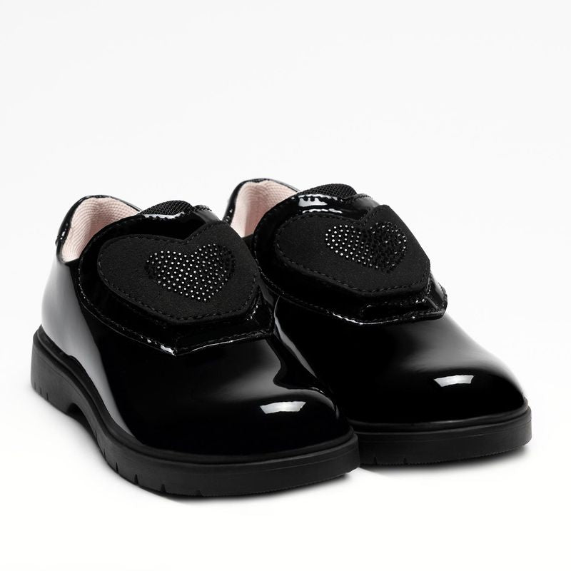 Lelli Kelly Ellie Girls Black Patent Scarpa School Shoes Velcro Changeable Panels LKSA8940CVR