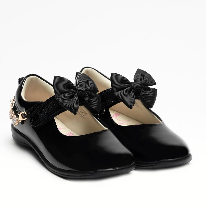 Lelli Kelly Girls F Ophelia Detachable Flower Friendship Bracelet Patent School Shoes